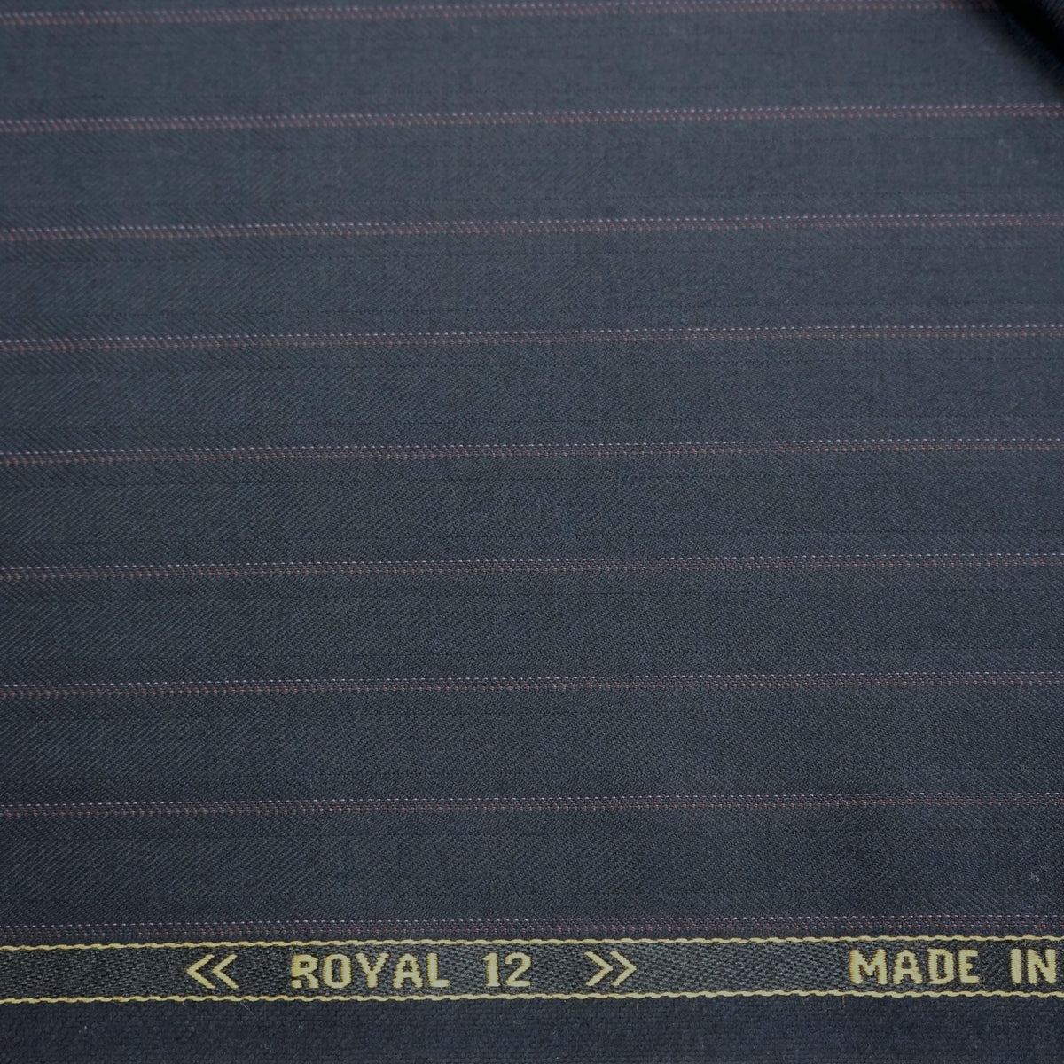 Royal 12 Navy Subtle Pinstripe Dormeuil Fabric | Rex Fabrics