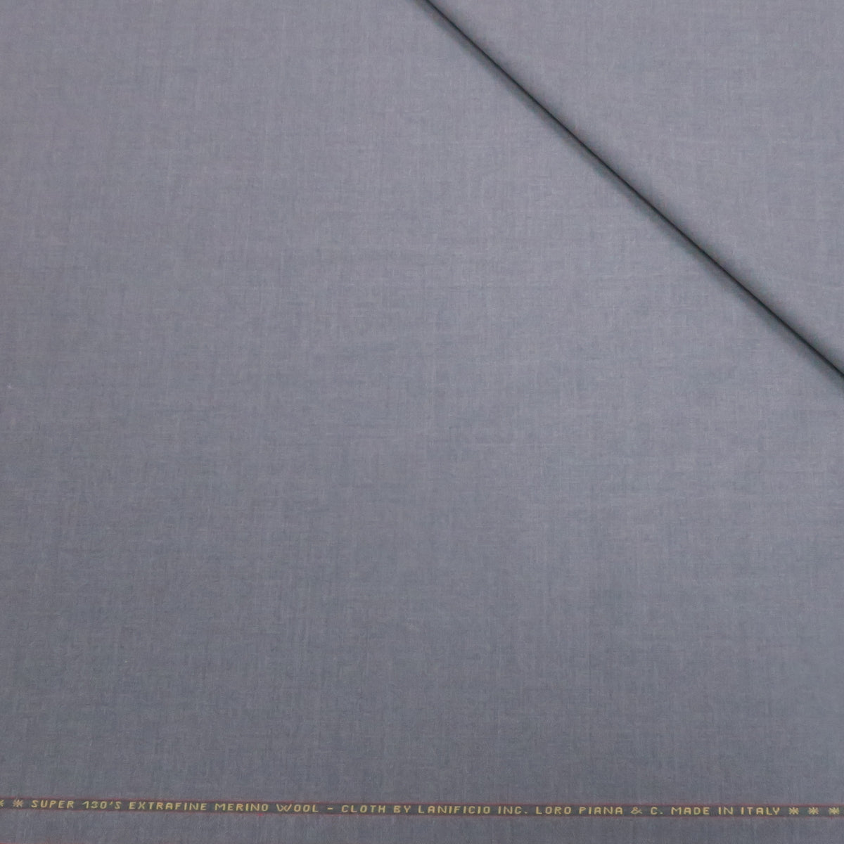 Light Gray Solid Plain Super 130's Wool Loro Piana Fabric