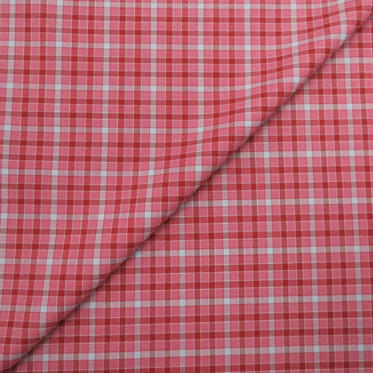 Red and Beige Windowpane Wool Dorsilk Dormeuil Fabric | Rex Fabrics