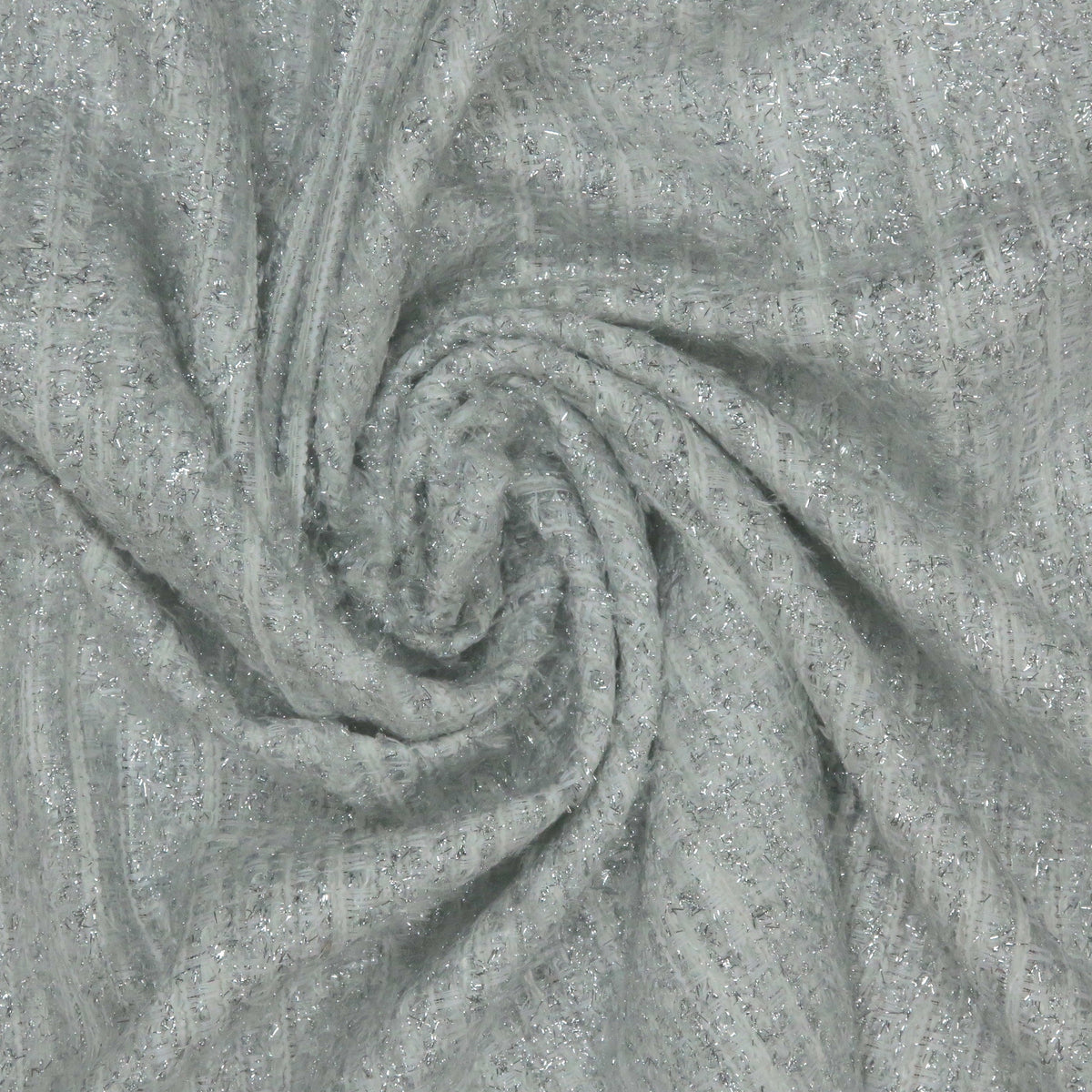 Black Silver 62 Metallic Silk Tweed