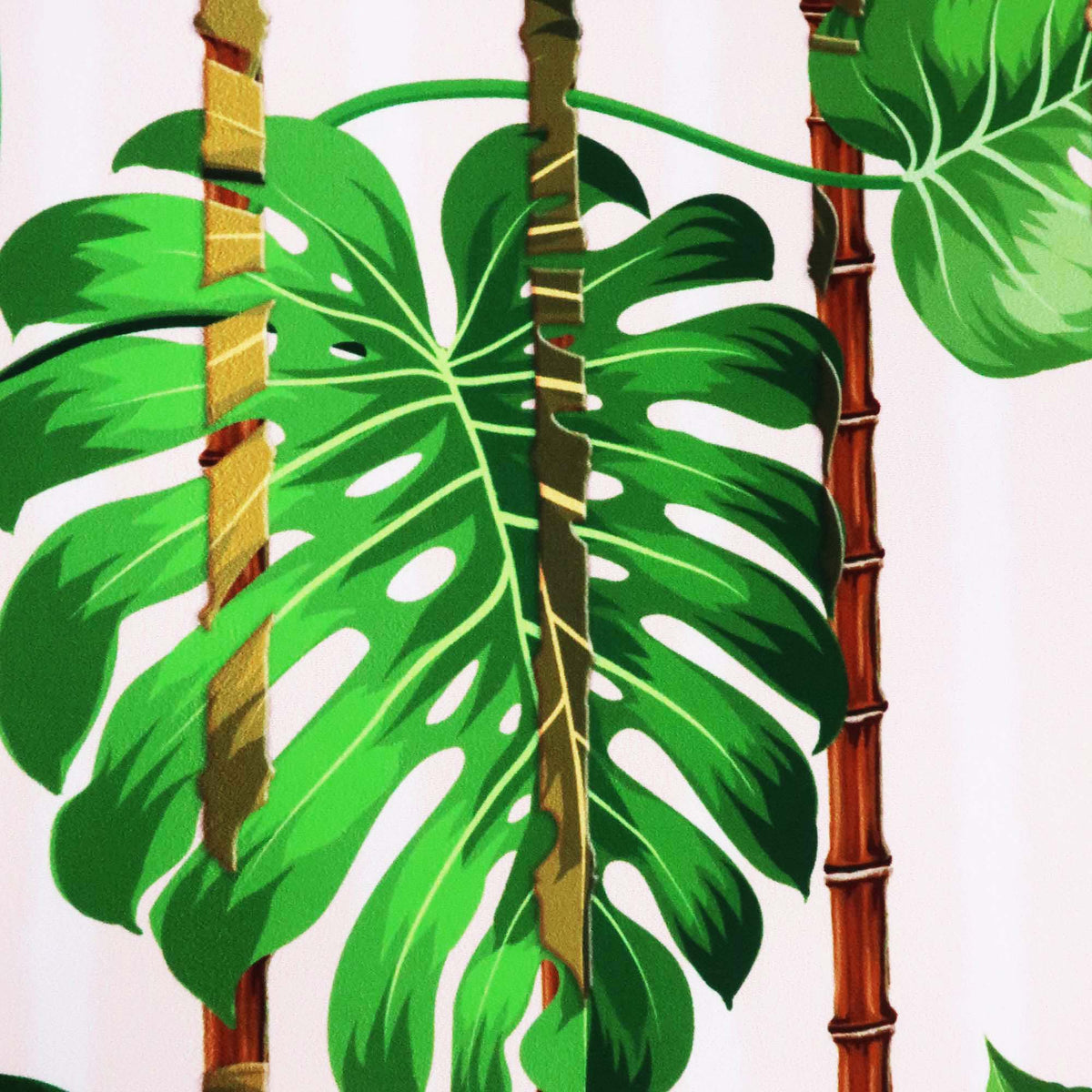 monstera fabric Green Multicolored Floral Monstera Printed Polyester– Rex Fabrics