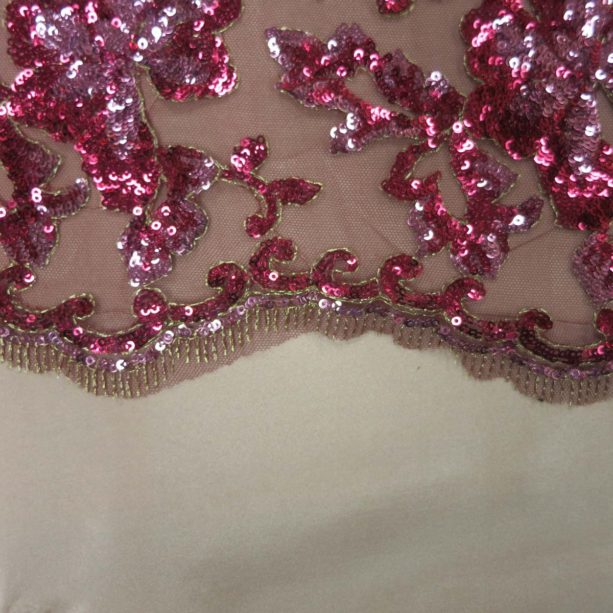 Rhinestone Embroidered Tulle