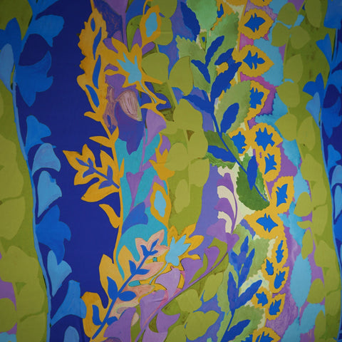 Tropical Garden Collage Print Satin Stretch Charmeuse Polyester Fabric - Rex Fabrics