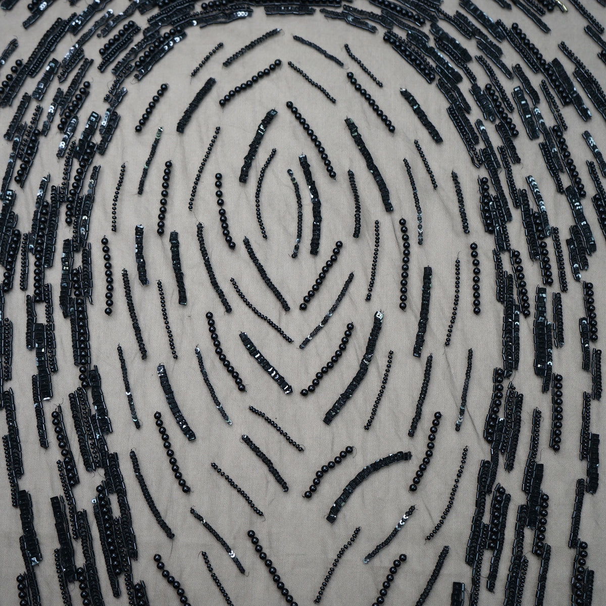 Midnight Ripple Beaded Tulle Design Embroidered Fabric– Rex Fabrics