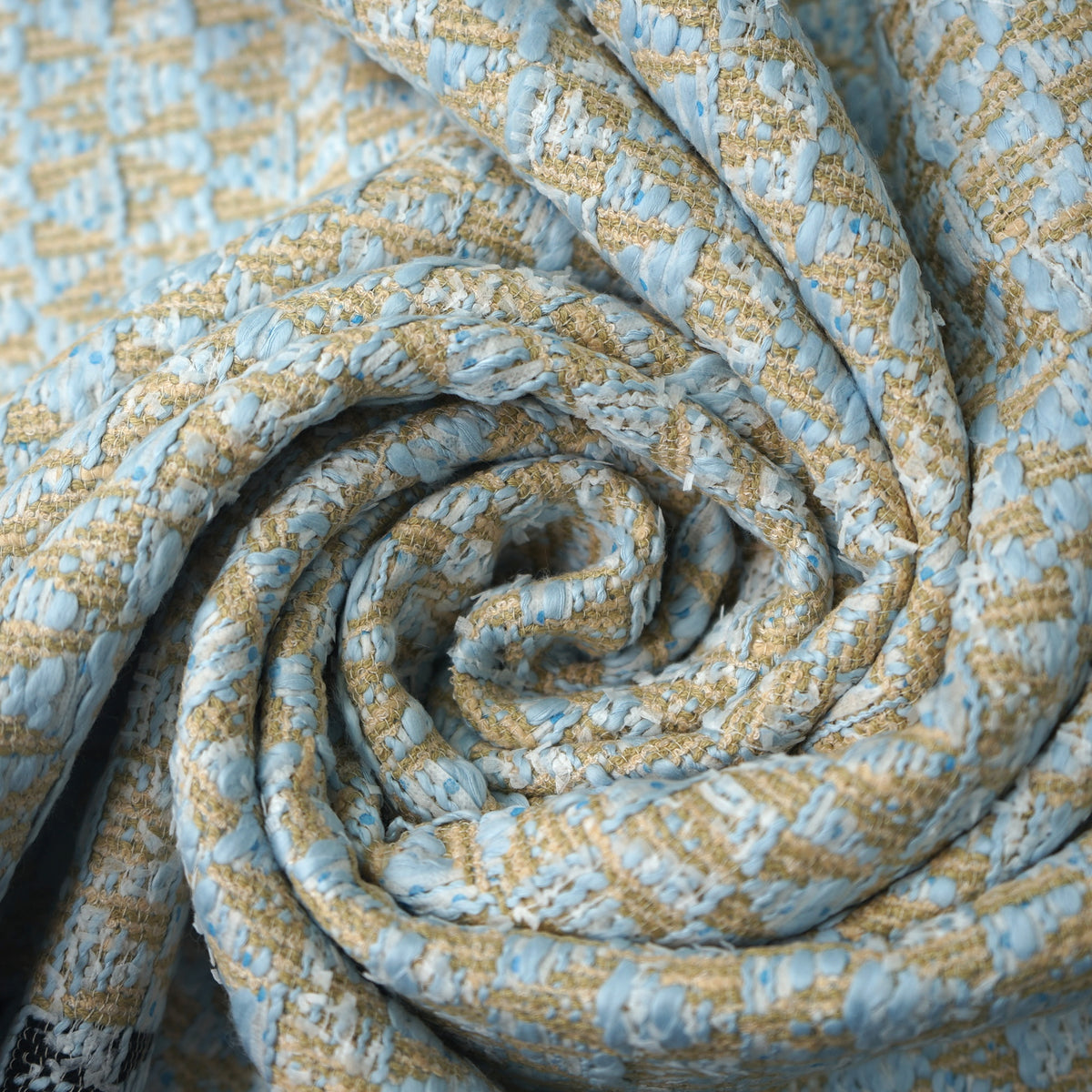 Powder Grid Luxe Threaded Tweed Boucle– Rex Fabrics