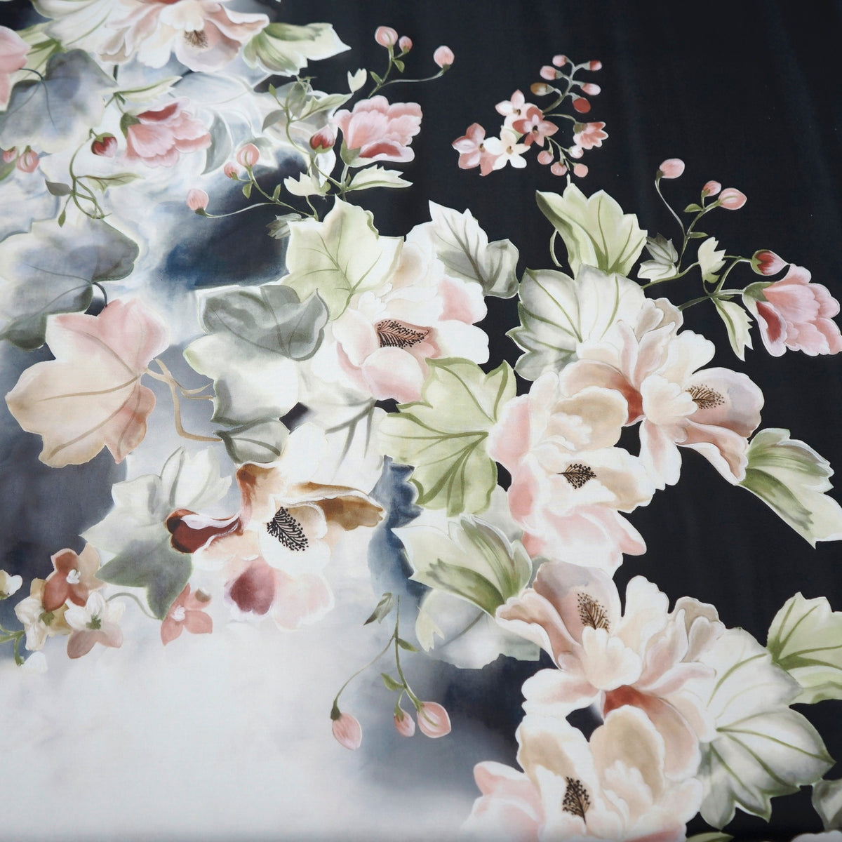 Twilight Bloom Printed Silk Organza Fabric | Rex Fabrics