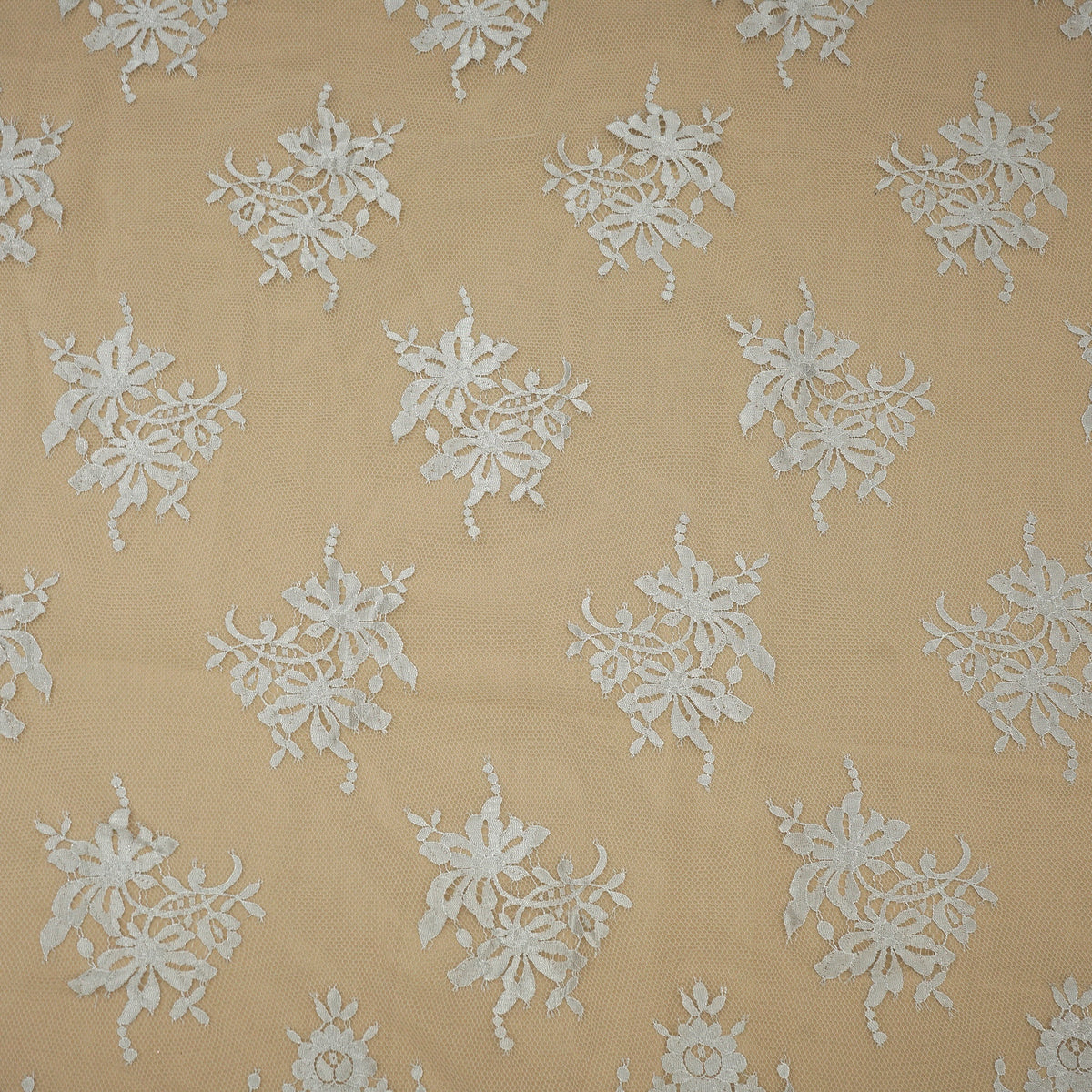 3.50 YDS Piece Silver Scrollwork Embroidered Lace Fabric– Rex Fabrics