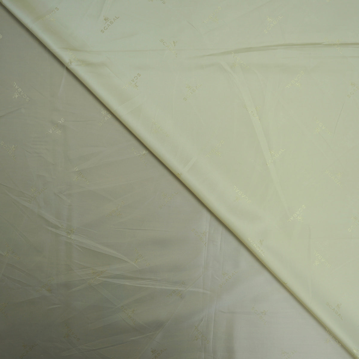 Cream Luxe Crest Signature Lining Scabal Fabric | Rex Fabrics