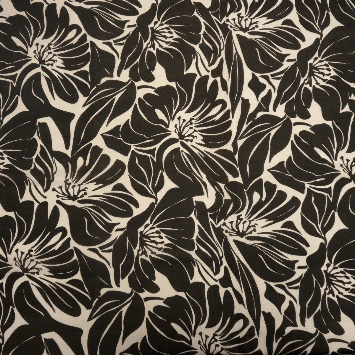 Sapore Digi Black Flowers Silk Chiffon Georgette Fabric– Rex Fabrics