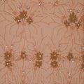 Mustard Floral Tulle with Bugle Beads Floral Embroidered Tulle Fabric - Rex Fabrics