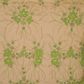 Lime Green Floral Tulle with Bugle Beads Floral Embroidered Tulle Fabric - Rex Fabrics
