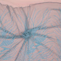 Teal Abstract Tulle with Bugle Beads Floral Embroidered Tulle Fabric - Rex Fabrics