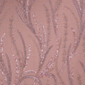 Light Pink Tulle with Champagne Abstract Floral Sequins and Beads on Embroidered Tulle Fabric - Rex Fabrics