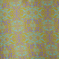 Yellow Lilac and Mint Vintage Ornaments Printed Silk Charmeuse Fabric - Rex Fabrics