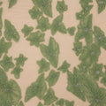 Moss Green Pearls and Bugle Beads on 3D High Relief Flowers Embroidered Tulle Fabric - Rex Fabrics