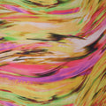 Yellow and Fuchsia Waves Printed Silk Charmeuse Fabric - Rex Fabrics