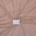 Champagne Tulle with Rhinestones Abstract Embroidered Tulle Fabric - Rex Fabrics