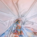 Multicolored Scenery Landscape Canvas Painting Like Printed Silk Charmeuse Fabric - Rex Fabrics