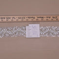 2" White  Floral Rhinestones and Crystals with Clear Sequins Trim - Rex Fabrics