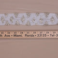 2" White  Floral Rhinestones and Crystals with White Pearls Trim - Rex Fabrics