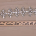 2.5" Silver Floral Rhinestones and Crystals Trim - Rex Fabrics