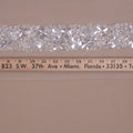 2.5" Silver and White Floral Rhinestones and Crystals Trim - Rex Fabrics