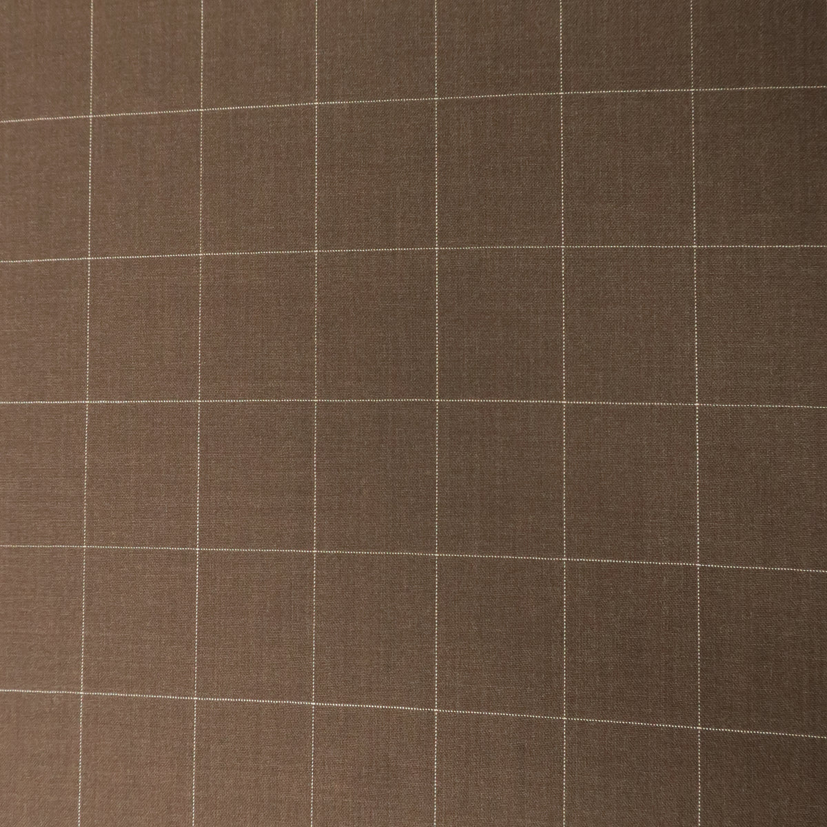4.40 YDS Pine Cone Brown Windowpane Super 130s Wool Loro Piana Fabric ...