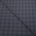 Dark Gray Plaid 100% Wool Zelander Loro Piana Fabric - Rex Fabrics
