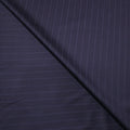 Navy with Blue Chalk Stripe Super 170's Wool Tasmanian Move Loro Piana Fabric - Rex Fabrics