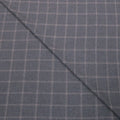 Gray Windowpane Superfine Capolavoro Tweed Wool and Silk Loro Piana Fabric - Rex Fabrics