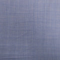 Silver Blue Plaid Royal Wish Super 170's Wool & Silk Loro Piana Fabric - Rex Fabrics