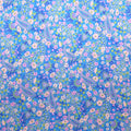 Light Blue Floral and Paisleys Printed Silk Charmeuse Fabric - Rex Fabrics
