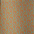 Mustard Aqua & Coral Balls Printed Silk Charmeuse Fabric - Rex Fabrics