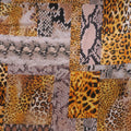 Leopard Cheetah Snake Skin Animal Print Silk Charmeuse Fabric - Rex Fabrics