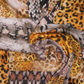 Leopard Cheetah Snake Skin Animal Print Silk Charmeuse Fabric - Rex Fabrics