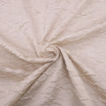 Ivory Abstract Embossed Textured Jacquard Brocade Fabric - Rex Fabrics