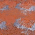 Orange and Metallic Abstract Embossed Textured Jacquard Brocade Fabric - Rex Fabrics