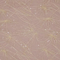 Light Yellow Floral Branches Sequins & Bugle Beads on Embroidered Tulle Fabric - Rex Fabrics