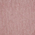 Salmon Floral Branches Sequins & Bugle Beads on Embroidered Tulle Fabric - Rex Fabrics