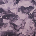 Dark Purple Abstract Paint Printed Polyester Organza Fabric - Rex Fabrics