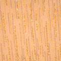 Yellow Bugle Beads and Rhinestones Rain Sequins on Embroidered Tulle Fabric - Rex Fabrics
