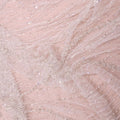 Ivory & Silver Foliage Rain Sequins and Beads on Embroidered Tulle Fabric - Rex Fabrics