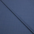 Cobalt Blue Plaid 100% Superfine Australian Wool Ermenegildo Zegna 15 Mil Mil Cloth Fabric - Rex Fabrics
