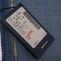 Light Blue Plaid 100% Superfine Australian Wool Ermenegildo Zegna 15 Mil Mil Cloth Fabric - Rex Fabrics