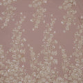 Light Yellow Medium Floral Sequins and Beads on Embroidered Tulle Fabric - Rex Fabrics