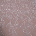 White Modern Geometric Sequins and Beads on Embroidered Tulle Fabric - Rex Fabrics