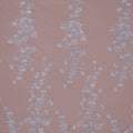 Silver Medium Floral Sequins and Beads on Embroidered Tulle Fabric - Rex Fabrics