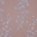 Silver Medium Floral Sequins and Beads on Embroidered Tulle Fabric - Rex Fabrics