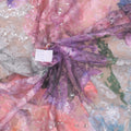 Multicolored Purples Embroidery Corded Abstract Painting on Embroidered Tulle Fabric - Rex Fabrics