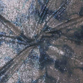 Aqua and Beige Clouds Abstract Sequins Fabric - Rex Fabrics